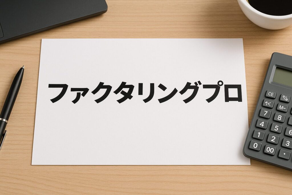 ファクタリングのサービス名は『ファクタリングプロ』