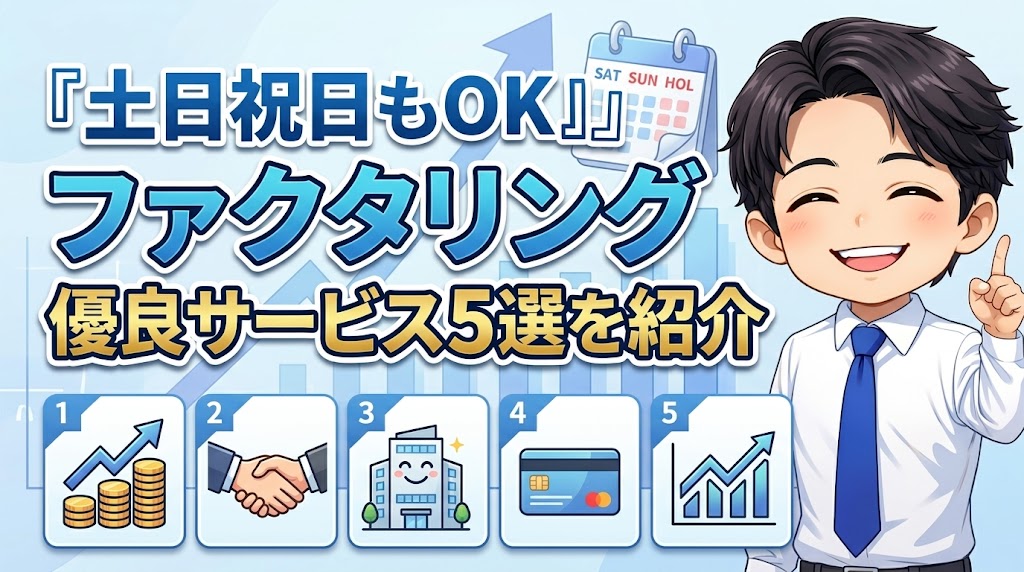 ファクタリング【土日祝日】対応の優良サービス5選を紹介