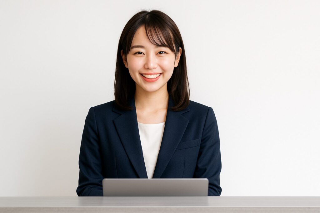 ファクタリングプロによくある質問に回答する女性