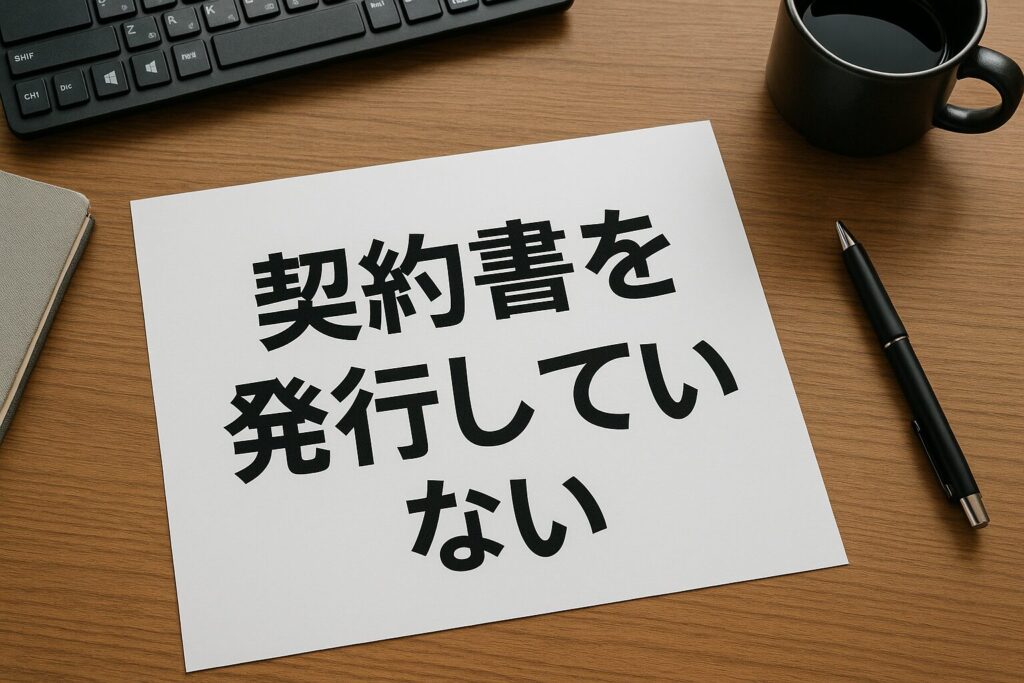 ATOファクタリングは契約書を発行していないので注意
