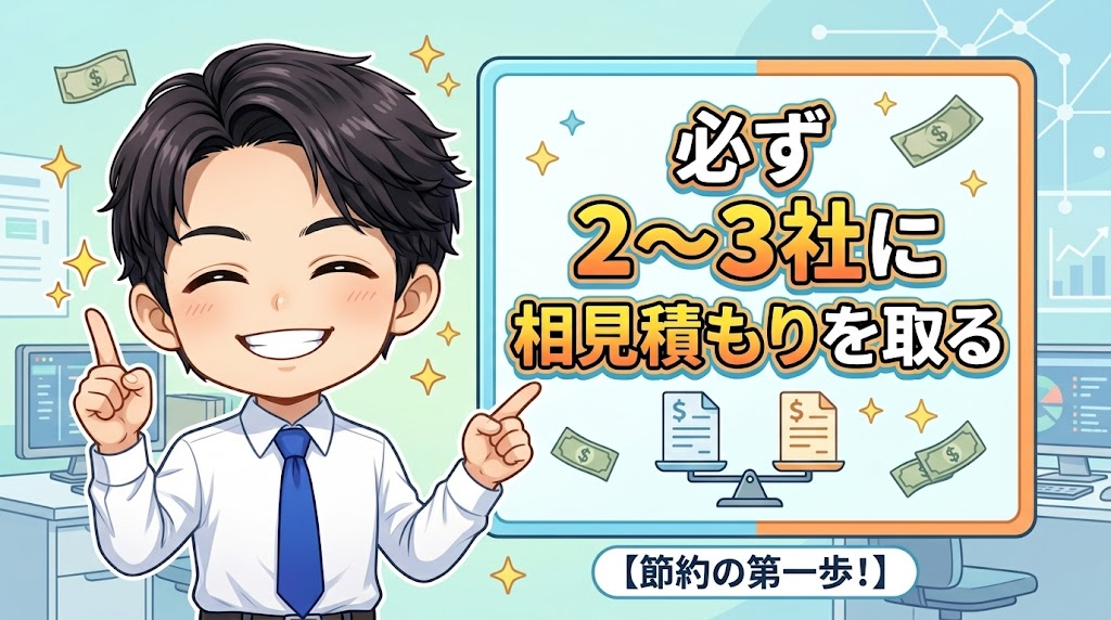 必ず2〜3社に相見積もりを取る