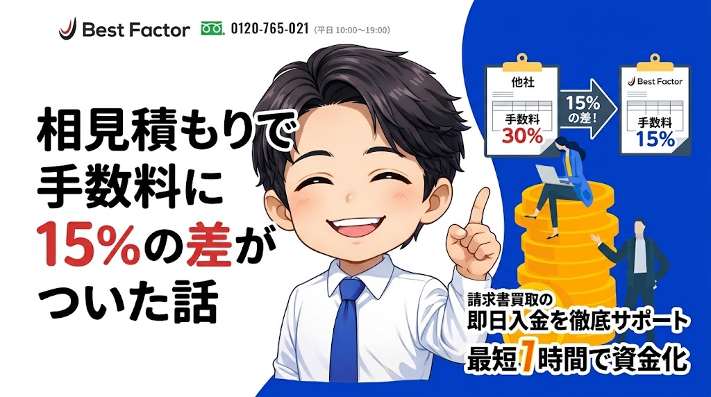 相見積もりで手数料に15%の差がついた話