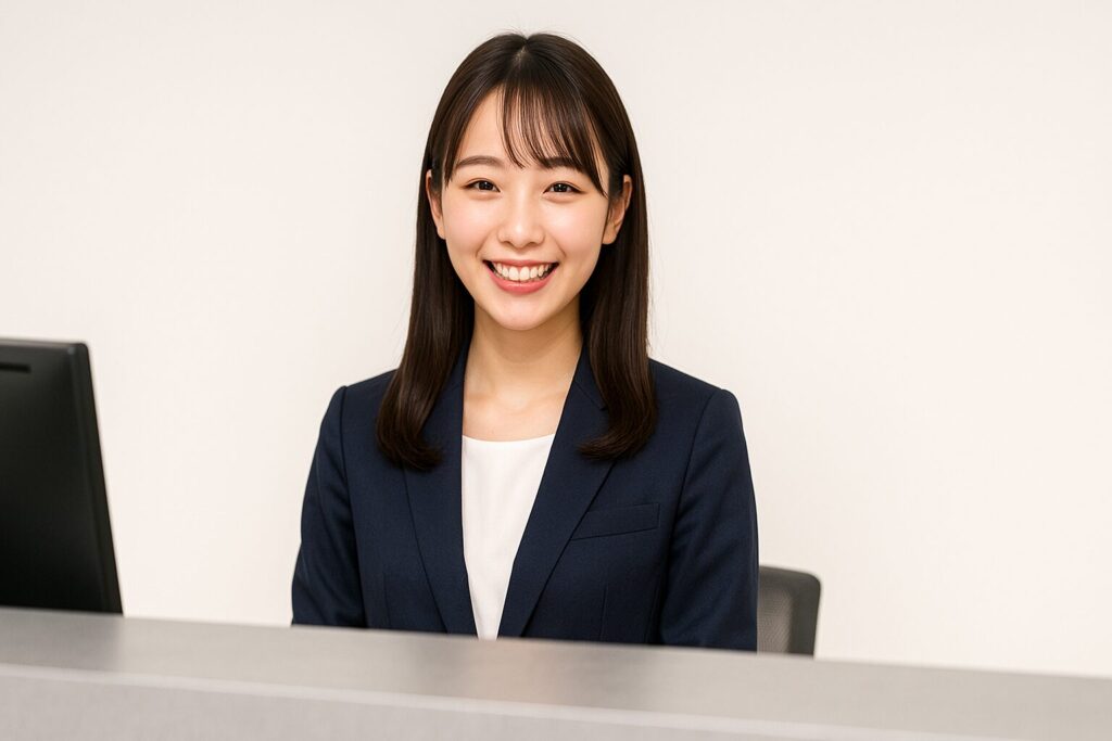 TSRパートナーファクタリングのよくある質問に回答する女性