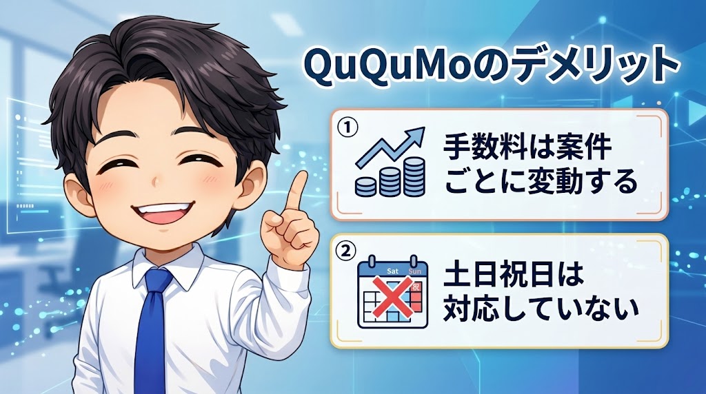 QuQuMoのデメリット・注意点2つ【正直に言う】
