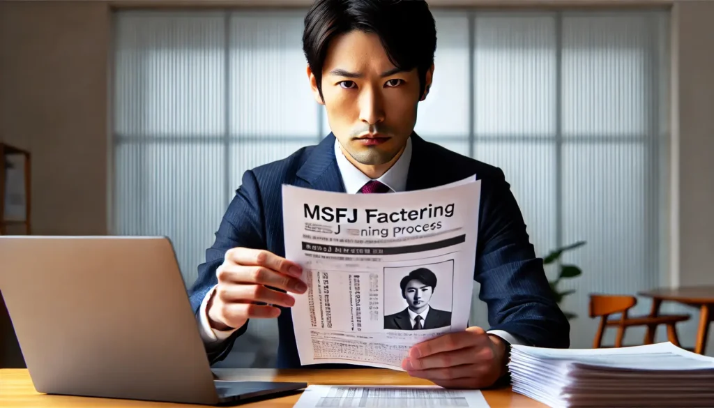 MSFJの審査の厳しさや審査時間を調べる男性