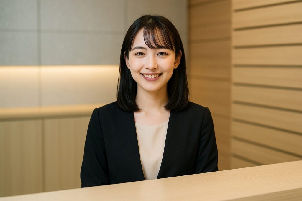 JBLのファクタリングのよくある質問に回答する女性