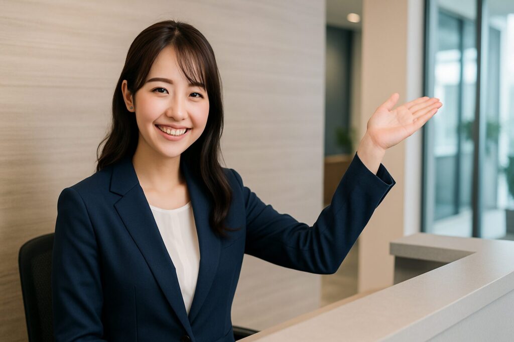 JTCのよくある質問に回答する女性2