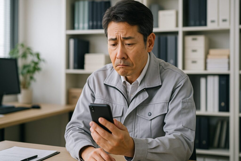 JTCのファクタリングの悪い口コミを見た男性
