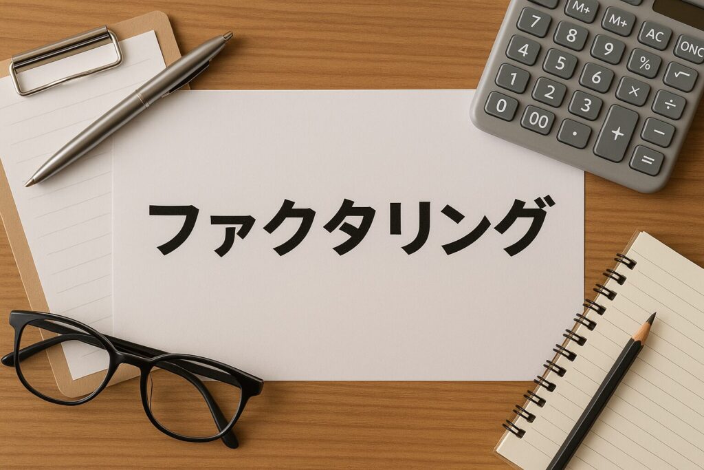 「北区のファクタリング」と用紙に書いてあります