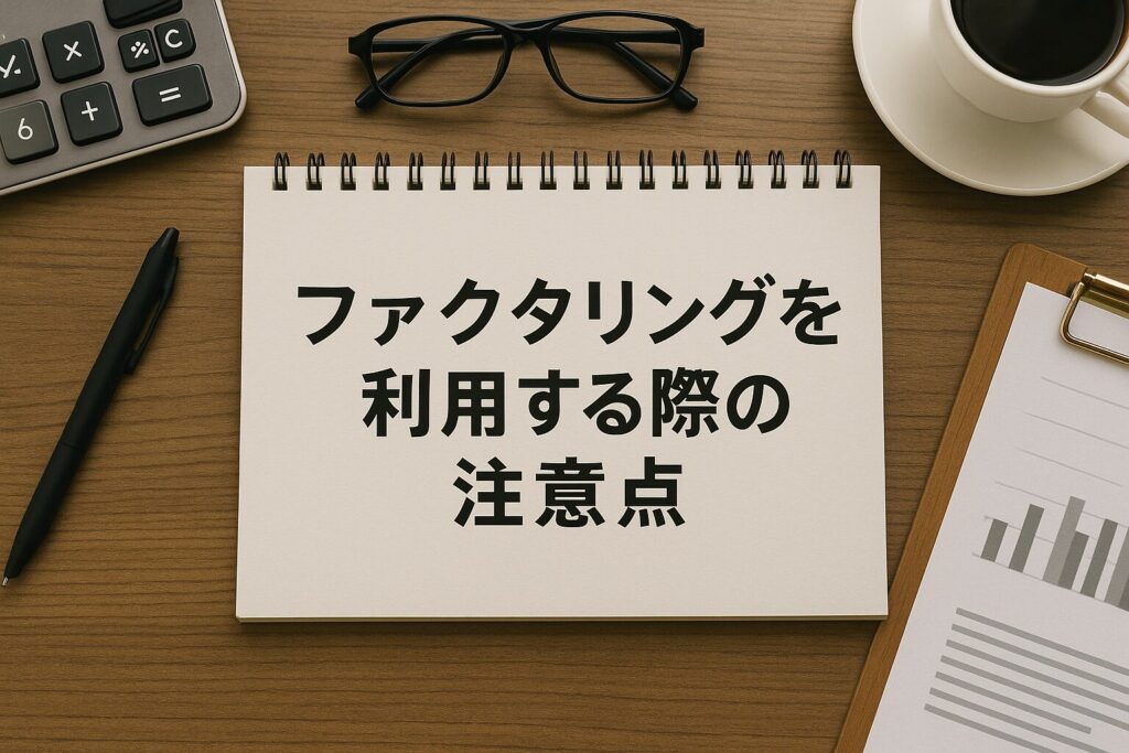 ファクタリングを利用する際の注意点
