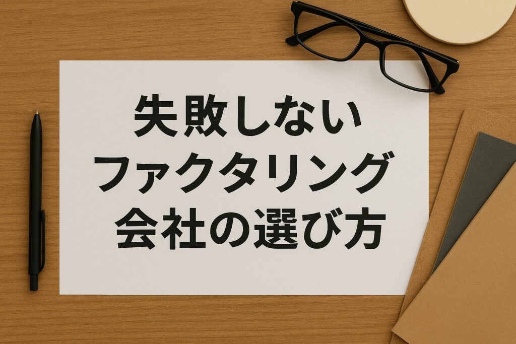 失敗しないファクタリング会社の選び方【中部地方版】
