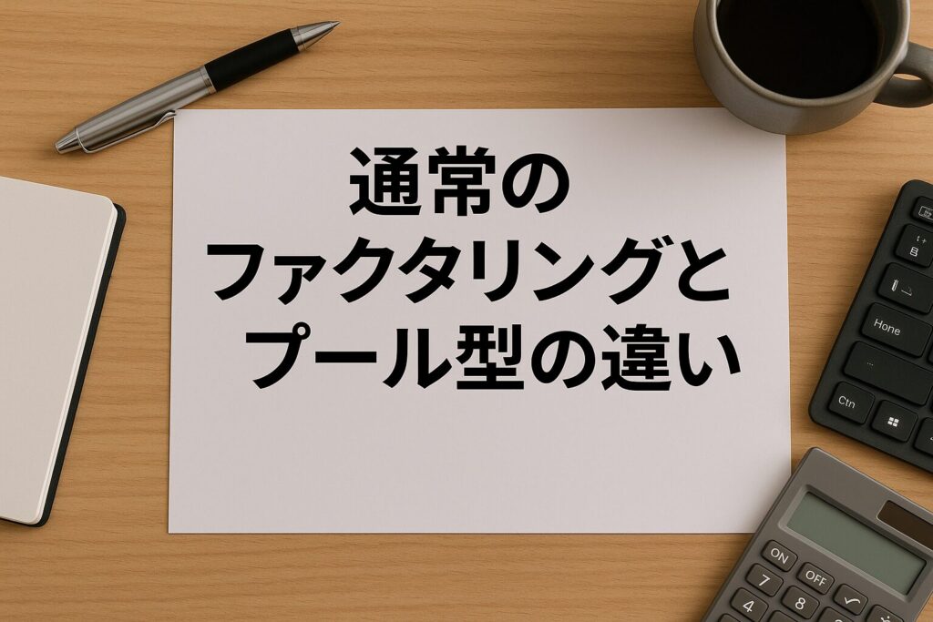 通常のファクタリングとプール型の違い