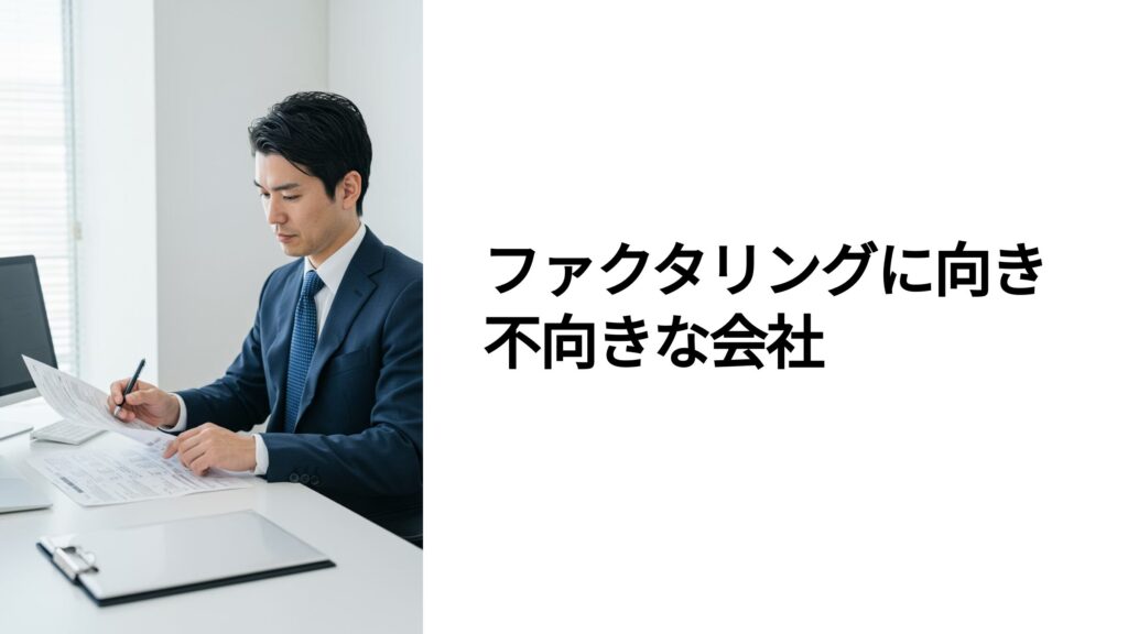 ファクタリングに向き不向きな会社