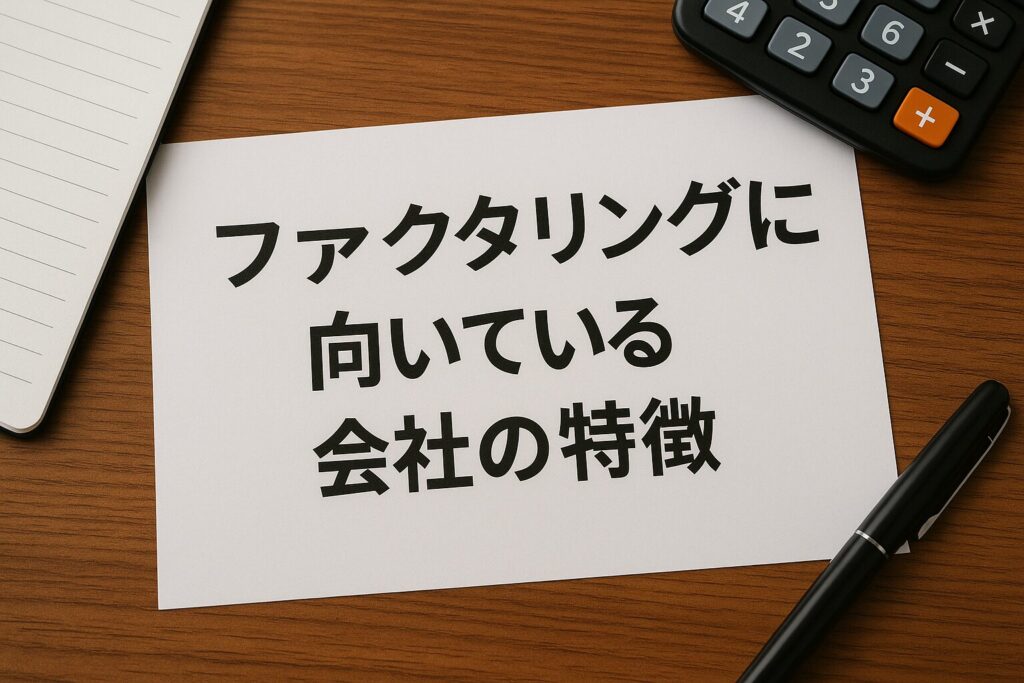 ファクタリングに向いている会社の特徴