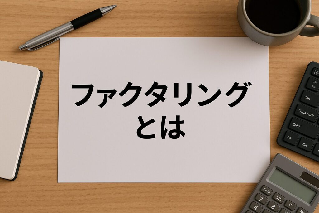資金調達手段としてのファクタリングとは？