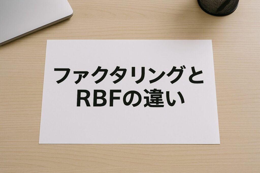 ファクタリングとRBF（Yoii Fuel）の違い