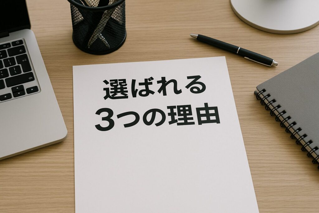 資金調達本舗が選ばれる3つの理由
