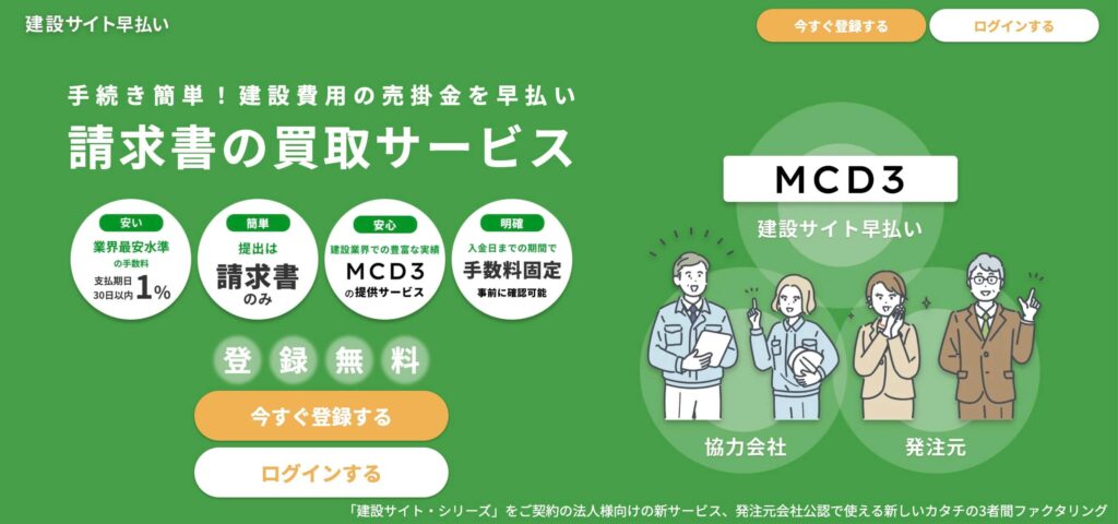 建設サイト早払いのサイト
