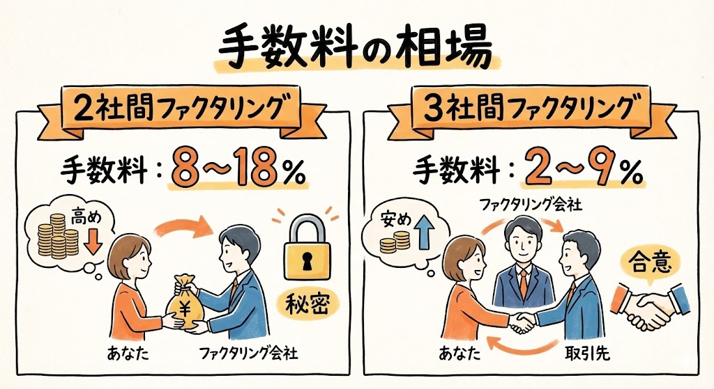 ファクタリングの手数料の相場