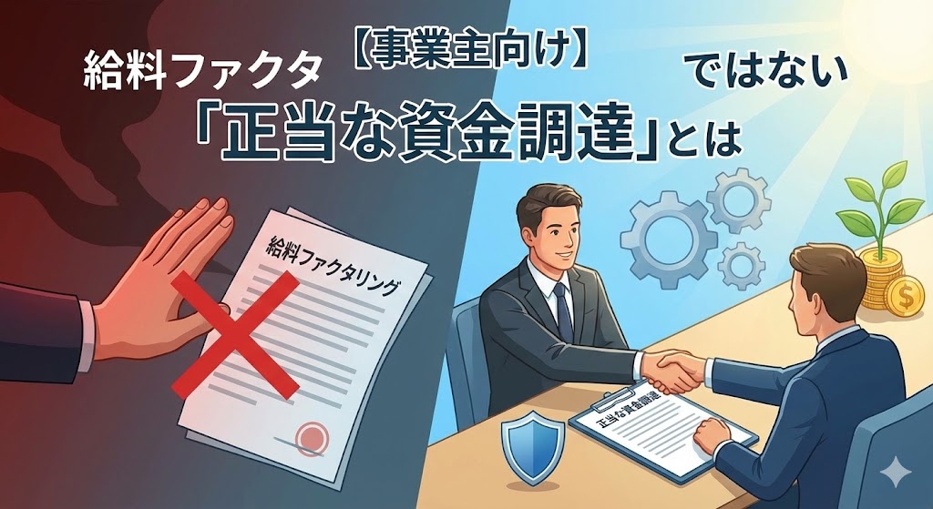 【事業主向け】給料ファクタリングではない「正当な資金調達」とは