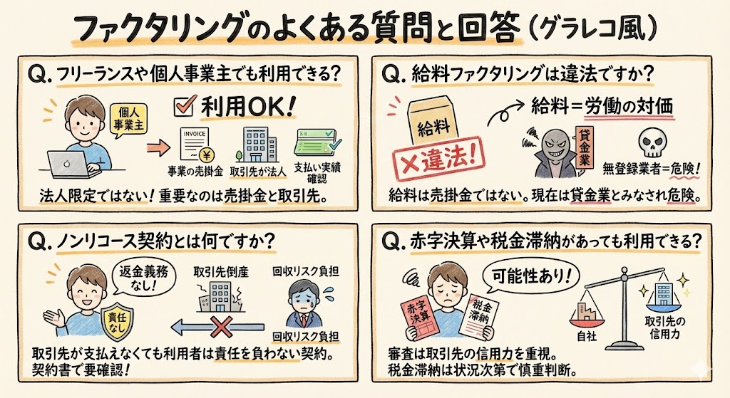 ファクタリングのよくある質問と回答