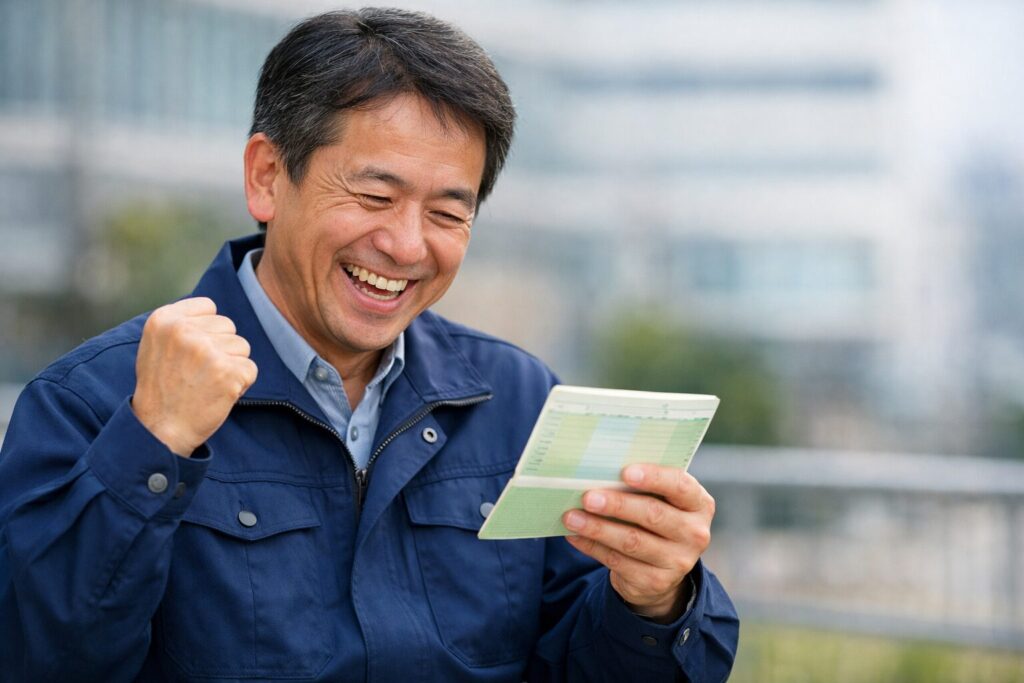 おすすめのファクタリング会社から資金調達できて喜ぶ男性