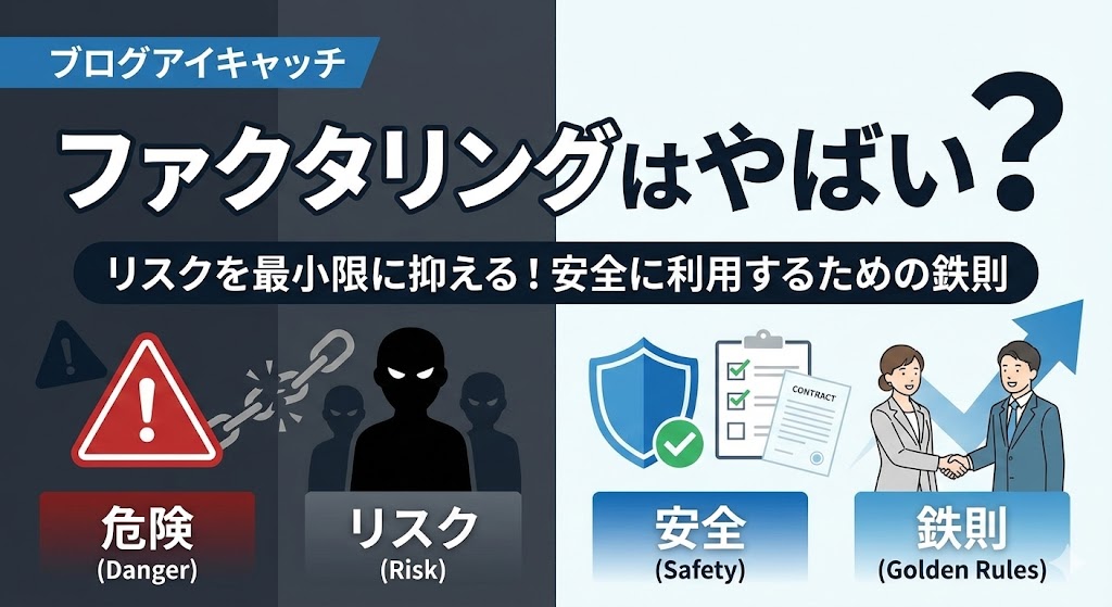 ファクタリングはやばい？リスクを最小限に抑える！安全に利用するための鉄則