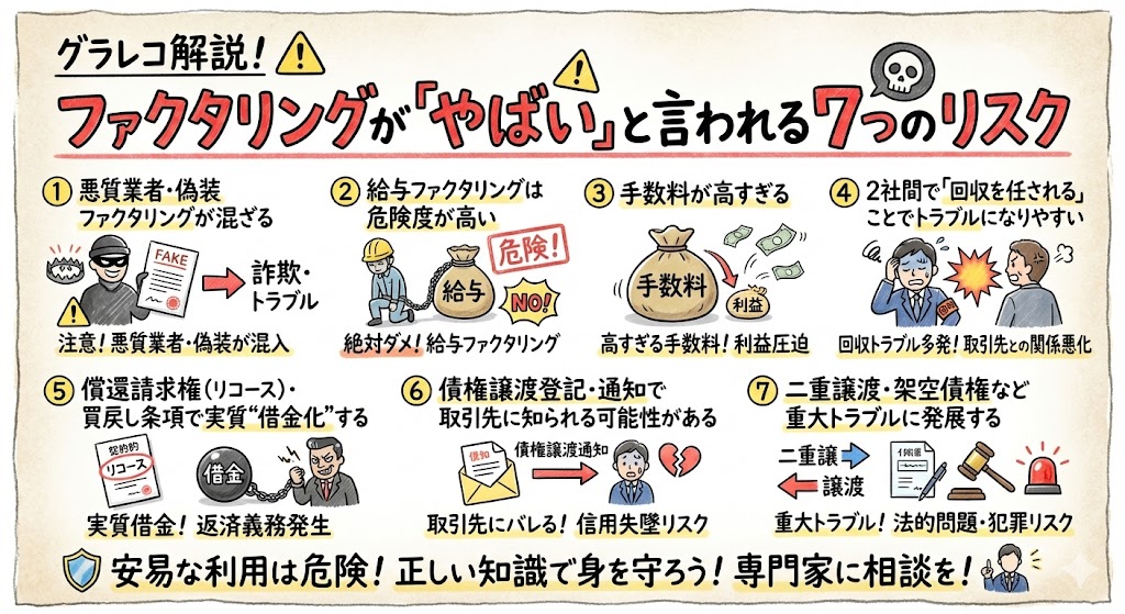 ファクタリングが「やばい」と言われる7つのリスク