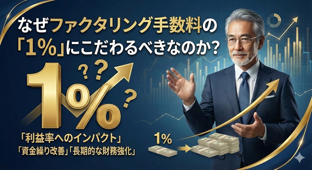 なぜファクタリング手数料の「1%」にこだわるべきなのか？