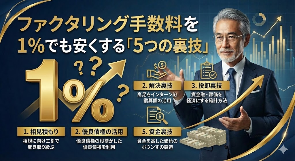 ファクタリング手数料を1%でも安くする「5つの裏技」