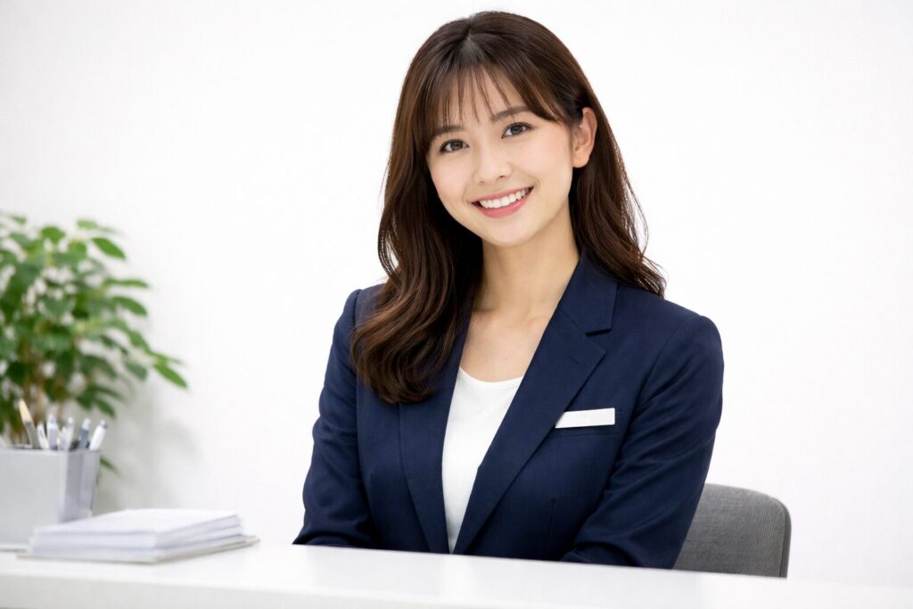 ファクタリングの手数料でよくある質問に回答する女性