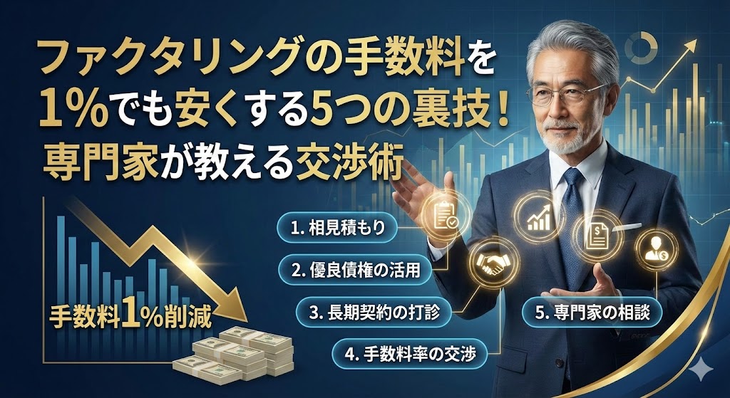 ファクタリングの手数料を1%でも安くする5つの裏技！専門家が教える交渉術