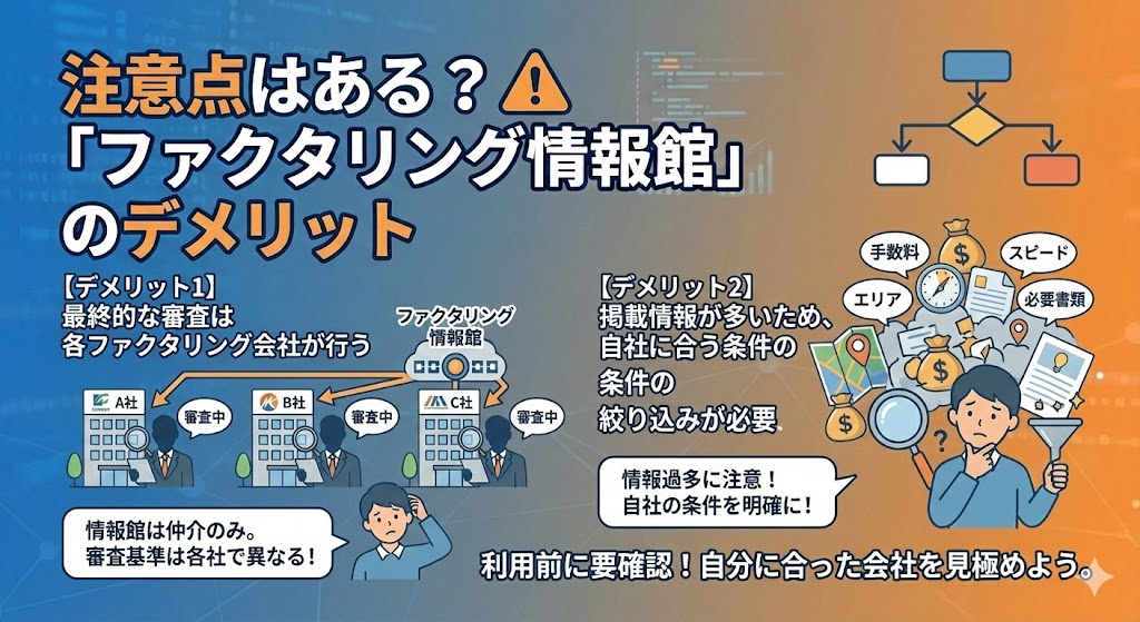 「ファクタリング情報館」のデメリット