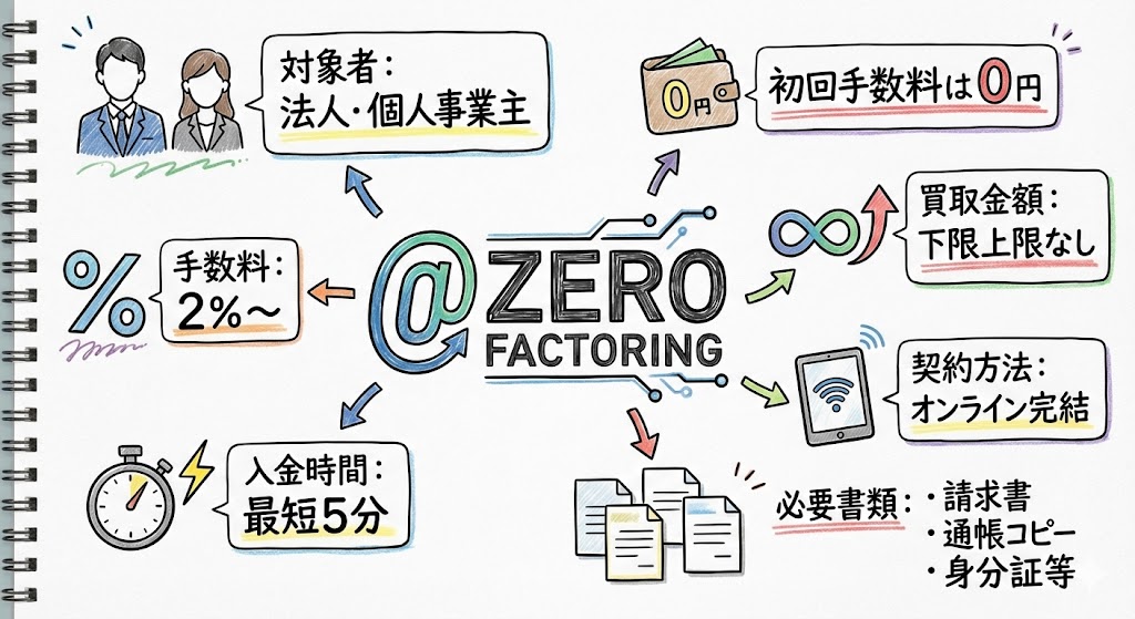 @ゼロ・ファクタリングのファクタリング詳細