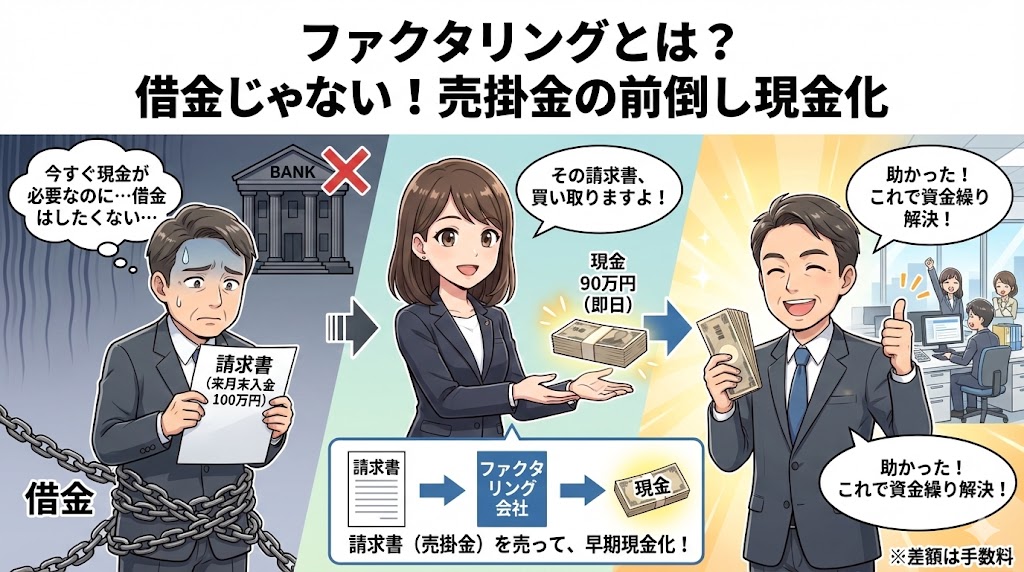 そもそもファクタリングとは？借金じゃない、売掛金の前倒し現金化