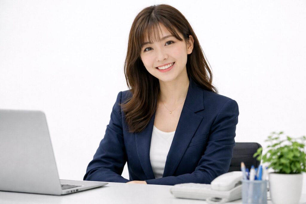 大阪のファクタリングでよくある質問に回答する女性