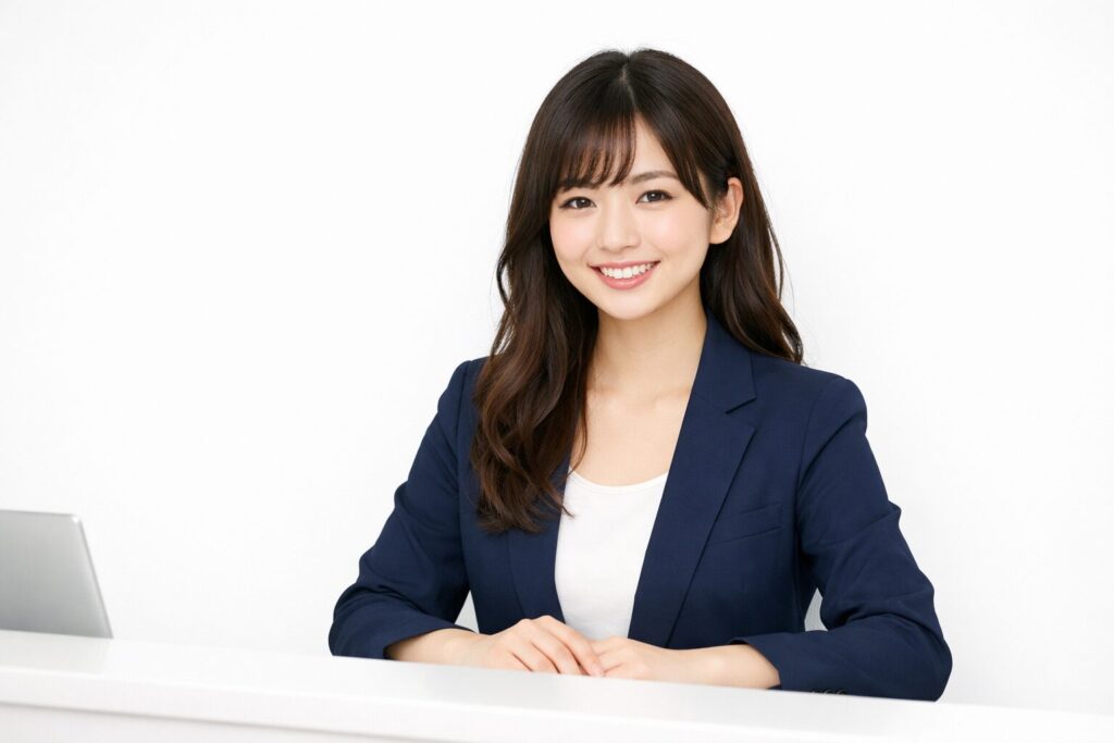 福岡のファクタリングに関してよくある質問に回答する女性