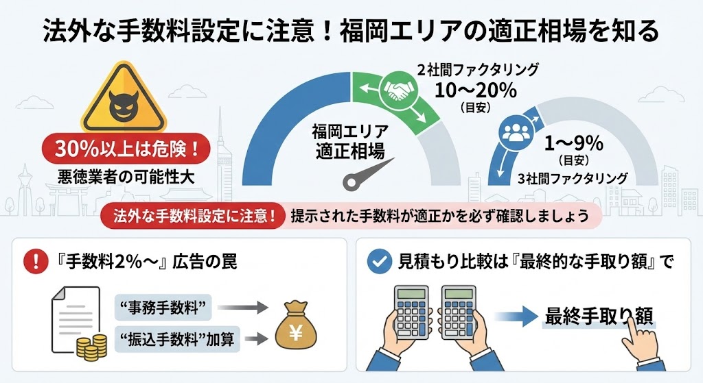 法外な手数料設定に注意！福岡エリアの適正相場を知る