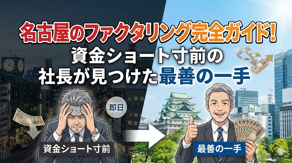名古屋のファクタリング完全ガイド！資金ショート寸前の社長が見つけた最善の一手