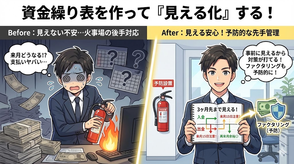 資金繰り表を作って「見える化」する
