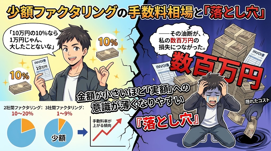 少額ファクタリングの手数料相場と「落とし穴」