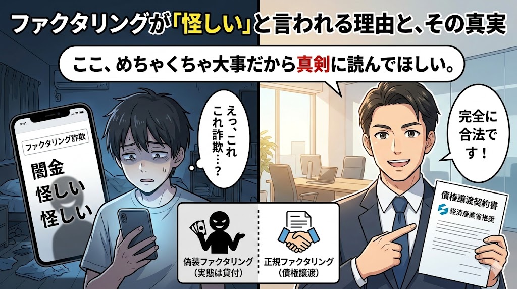 ファクタリングが「怪しい」と言われる理由と、その真実