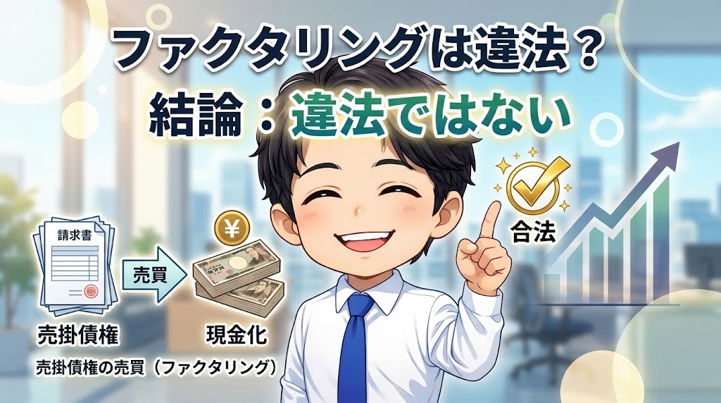 ファクタリングは違法なのか？結論から言おう