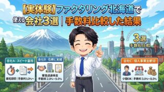 【実体験】ファクタリング北海道で使える会社3選|手数料を比較した結果