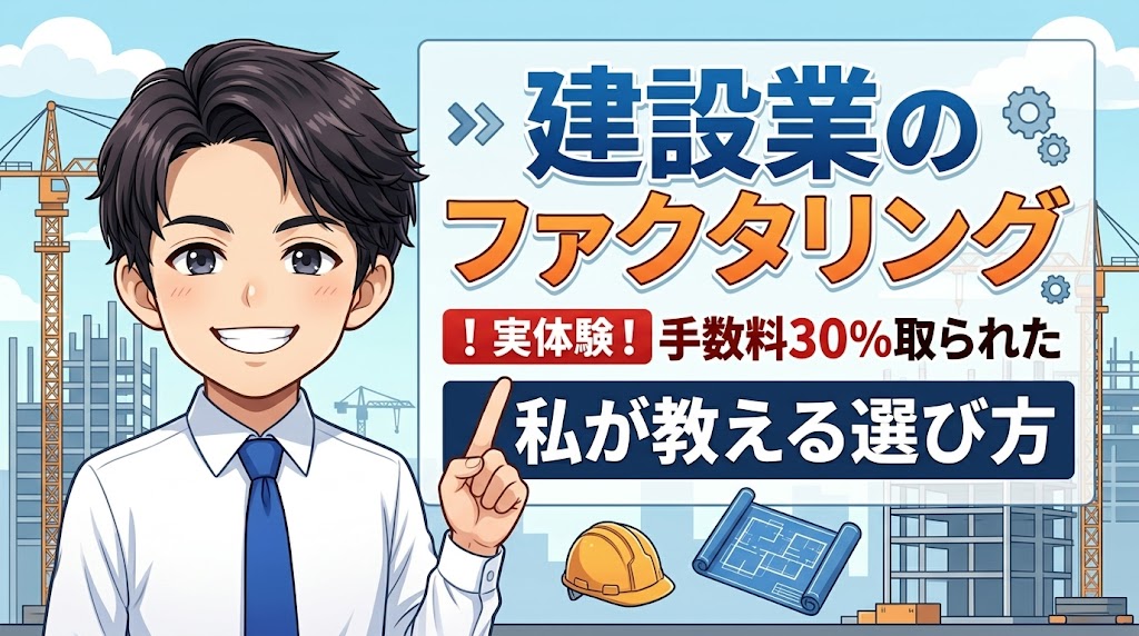 建設業のファクタリング｜手数料30%取られた私が教える選び方