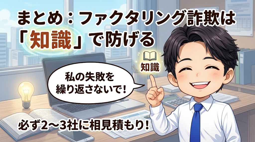 まとめ:ファクタリング詐欺は「知識」で防げる