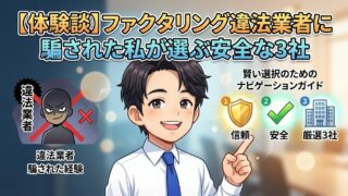 【体験談】ファクタリング違法業者に騙された私が選ぶ安全な3社