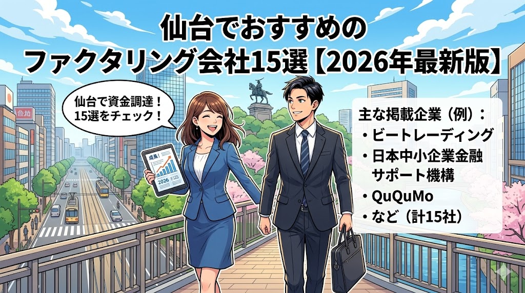 仙台でおすすめのファクタリング会社15選【2026年最新版】