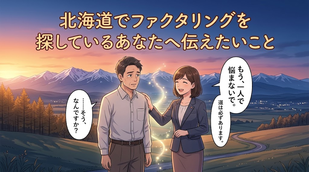 北海道でファクタリングを探しているあなたへ伝えたいこと