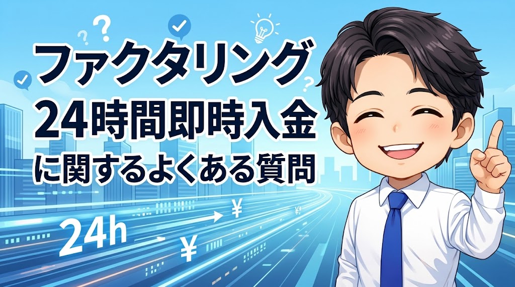 ファクタリング24時間即時入金に関するよくある質問
